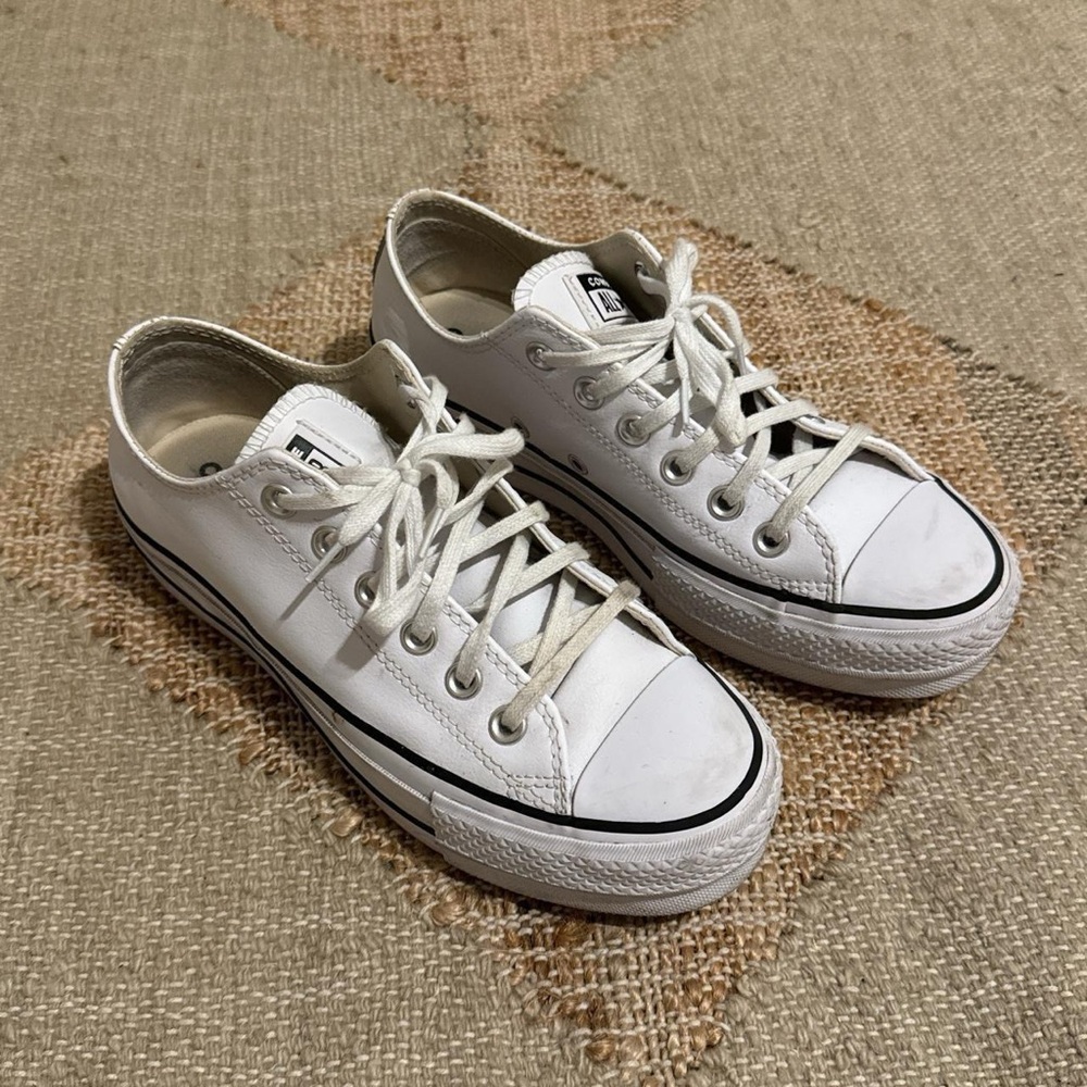 Converse Leather Platform Sneakers